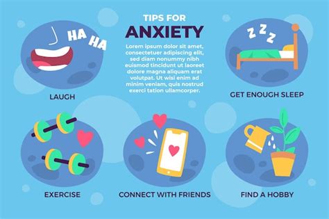 Free Vector Tips For Anxiety Infographic Concept
