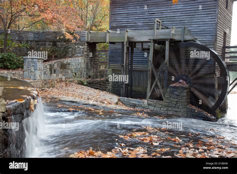 Water Wheel On An Old Wooden Grist Mill Stock Photo Alamy