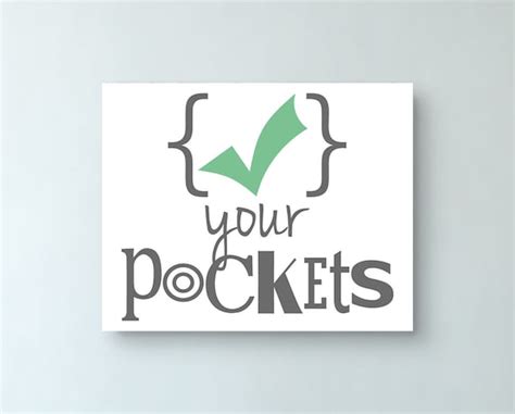 Check Your Pockets Sign Laundry Room Decor Laundry Room Etsy