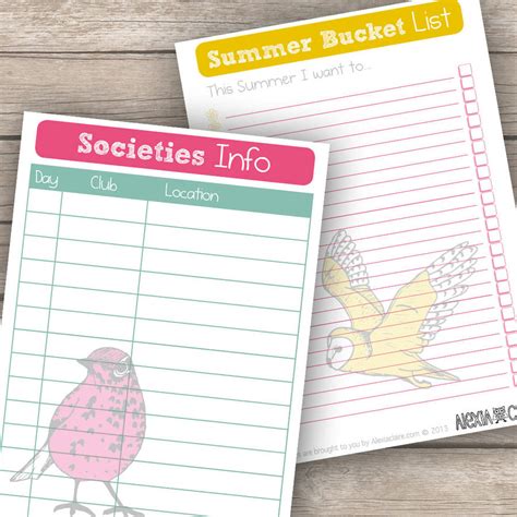 Printable Student Planner 40 Pages By Alexia Claire