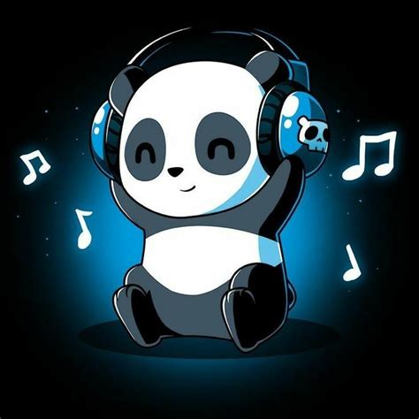 Keep Calm And Watch The Panda Listening To The Music Cute Panda