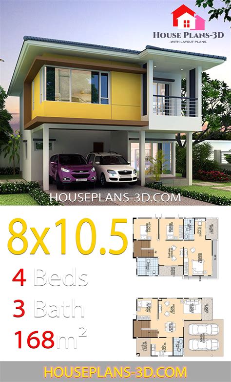 House Design Plan 9x125m With 4 Bedrooms Home Design With Plansearch Bbf
