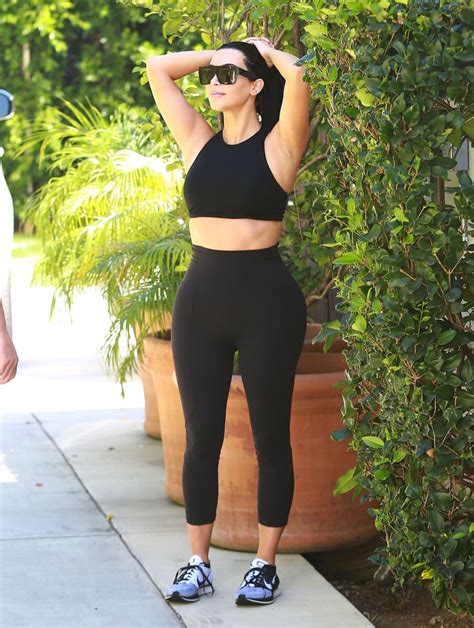 Kim Kardashian Stretched During A Workout In La On Friday Celebrity Pictures Weekend Of March