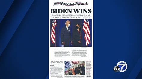 Newspaper Front Pages Around Us Mark Biden Harris Win In History