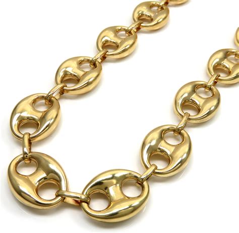 Buy 10k Yellow Gold Hollow Gucci Link Chain 24 Inch 1650mm Online At