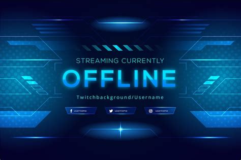 Offline Twitch Banner In Gammer Style Free Vector