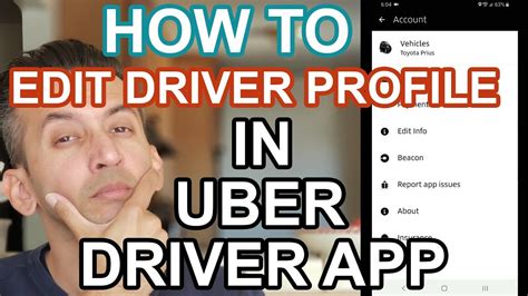 How To Edit Your Uber Driver Profile Youtube