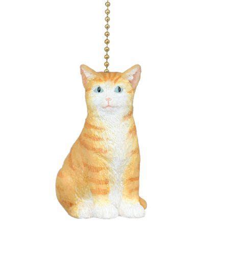 75 Here Kitty Kitty Orange Tabby Kitten Cat Ceiling Fan Light Pull