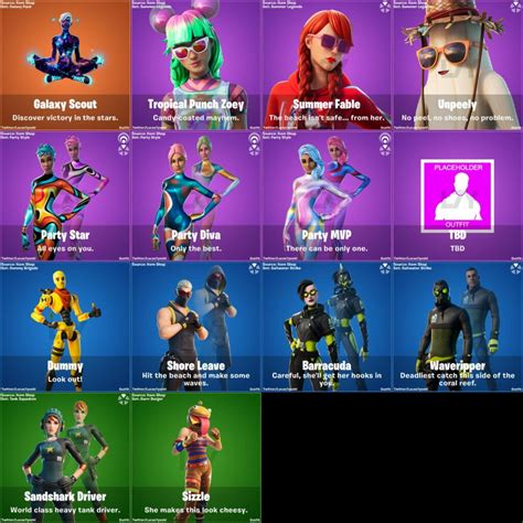 Fortnite V1330 Leaked Skins Sizzle Zoey Fable And More