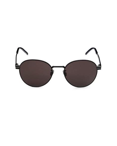 Saint Laurent 59mm Round Sunglasses In Black Lyst