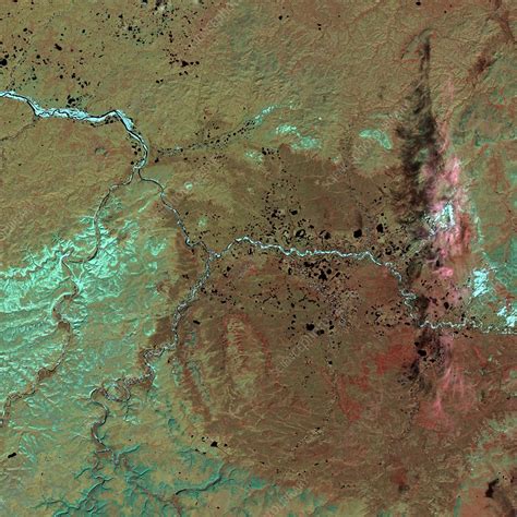 Popigai Crater Satellite Image Stock Image C0250049 Science