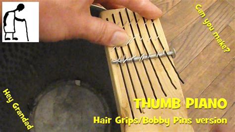 They move the bobby pins in and out and observe how the pitch changes (see below). Thumb Piano with hair grips/bobby pins | Thumb piano, Diy ...