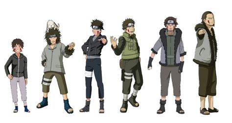 Inuzuka Kiba Evolution Naruto Personnage Animé