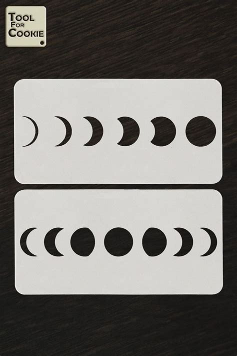 Moon Phases Stencil Moon Ornament Etsy Stencils Glitter Crafts