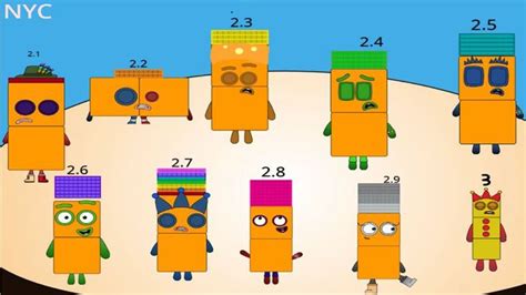 💥numberblocks Band Five And A Half Two Band 21 Half Band Learning