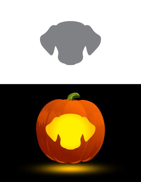 Dog Face Pumpkin Carving Template