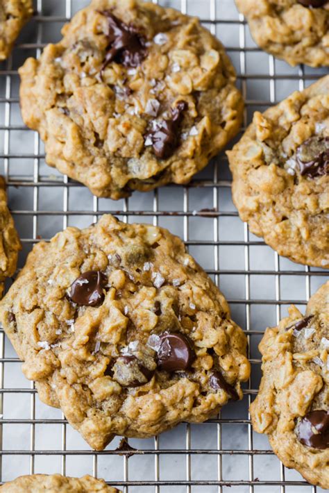 Flourless Peanut Butter Oatmeal Chocolate Chip Cookies Ambitious Kitchen