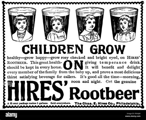 hires root beer ad 1895 namerican magazine advertisement for hires root beer 1895 stock