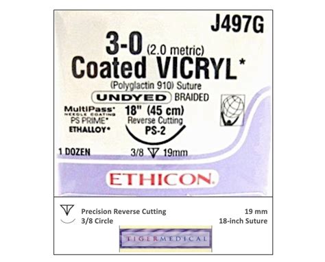 Ethicon Coated Vicryl Absorbable Sutures With Precision Point Reverse