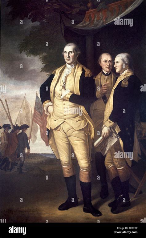 Generals At Yorktown 1781 Ngeneral George Washington Marquis De