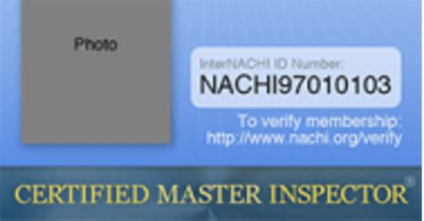 Free Certified Master Inspector Photo Id Card