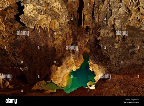 Limestone Formations Inside A Cave Stock Photo Alamy