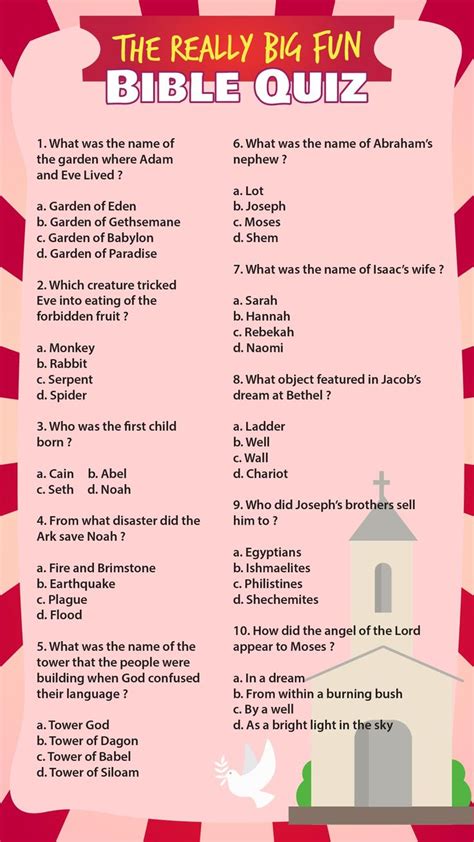 Printable Bible Trivia Questions Bible Quiz Bible Quiz Games Bible