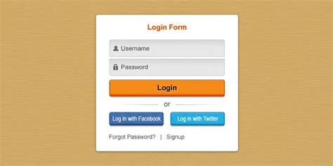 Download Free Pretty Clean Login Form Psd Psd File Freeimages