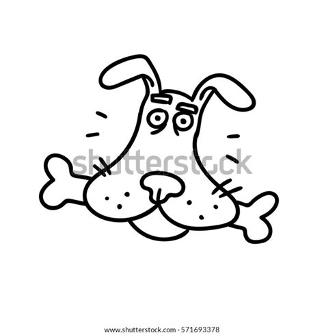 Funny Dog Bone Vector Illustration Stock Vector Royalty Free