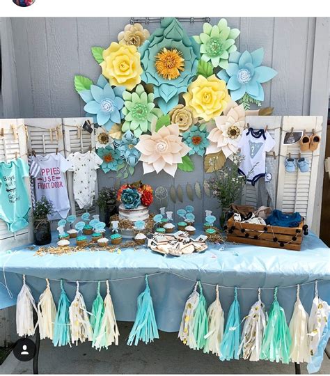 Baby Shower Paper Flower Decor By Thefancypansy23 On Ig Paper Flower