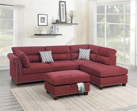 Add a few extra functions need some extra sleeping space when guests come over? Modern Living Room Reversible Sectional Sofa L Shaped Couch Tufted Nickel Stud Arm Ottoman w ...