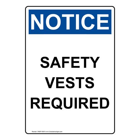 portrait osha safety vests sign onep 35989