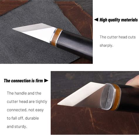 Buy Diudus Leather Cutting Knife With Wooden Handle Pointed Skiving