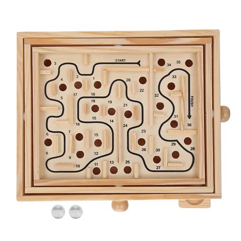 Lyumo Wooden Maze Boardelderly Wooden Maze Board Steel Ball Balances