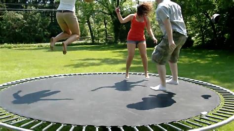 Girls Jumping On Trampolines Youtube