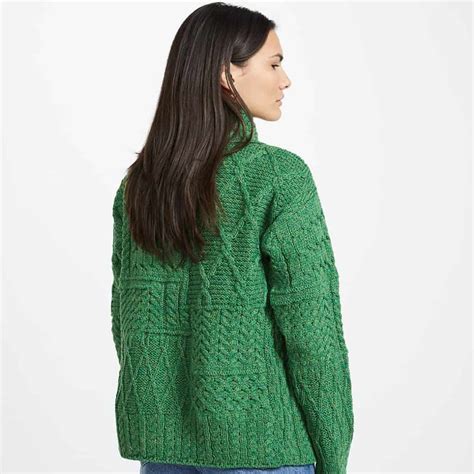 Donegal Wool Sweater For Women Buttoned Imported From Ireland