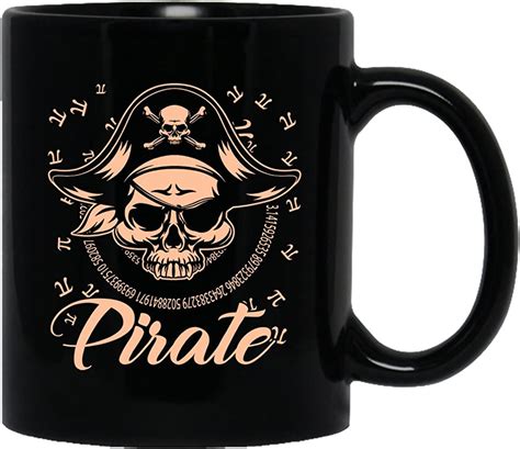 Pirate Mug Coffee Pirate Tea Cup Coffee Mug Ceramic Black Mugs 11oz