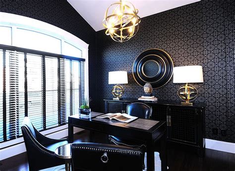 Dark And Sophisticated Black Home Office Ideas You Will Love