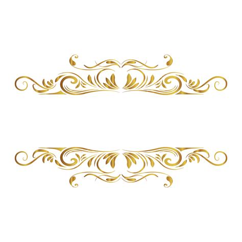 Gold Floral Vintage Title Frame Swirl For Text Border Text Border