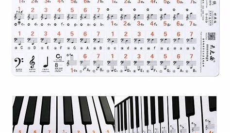 37 49 61 Electronic Keyboard 88 Key Piano Stave Transparent Note