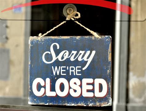 Sorry We Are Closed Sign Stock Photo Image Of Blackboard 26987872