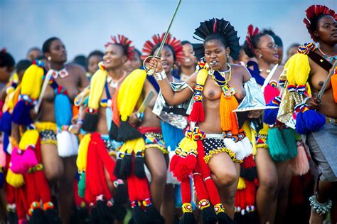 Young Women Dancing The Reed Dance In Swaziland Edwin Remsberg Photographs