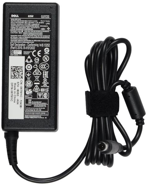 Dell 65w Original Laptop Charger 195v 334a Genuine Ac Power Adapter