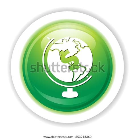 Dollar World Globe Icon Stock Vector Royalty Free 653218360