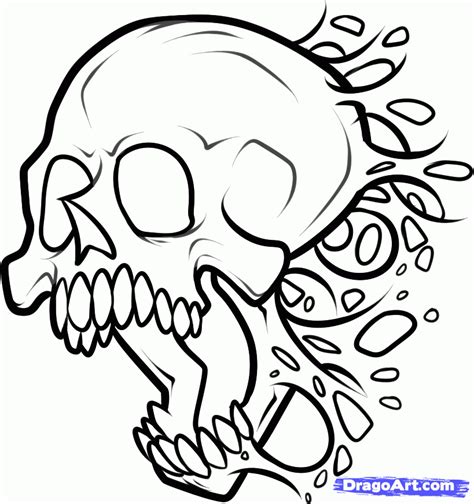 Easy Drawings Of Skulls