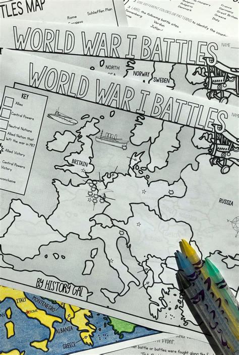 World War 1 Map Activity Topographic Map Of Usa With States