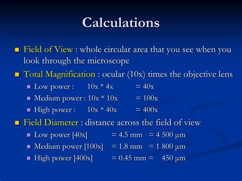 Microscope Total Magnification Calculation Micropedia