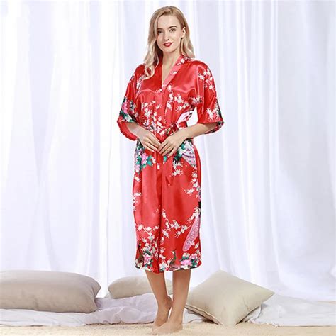 japanese kimono kimonos 2019 satin bath robes sexy femme sexy bathrobes women bridesmaid silk