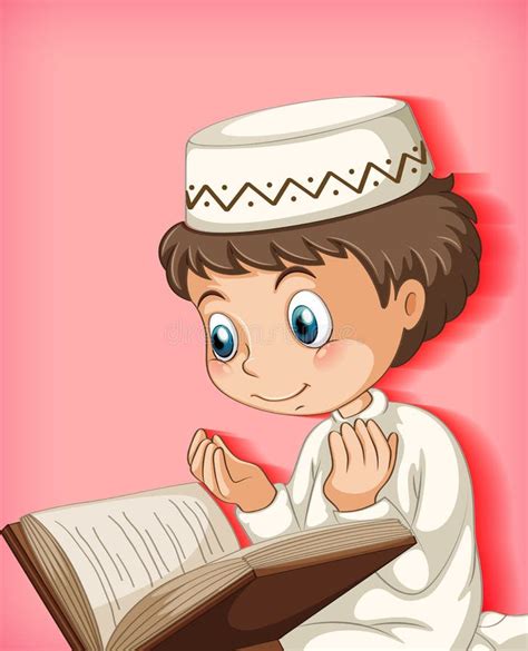 Muslim Boy Reading Book Stock Illustrations 363 Muslim Boy Reading