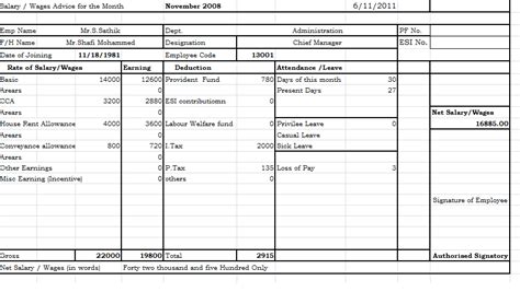 Salary Slip Template Excel Malaysia Excel Of Salary Slip Calculator